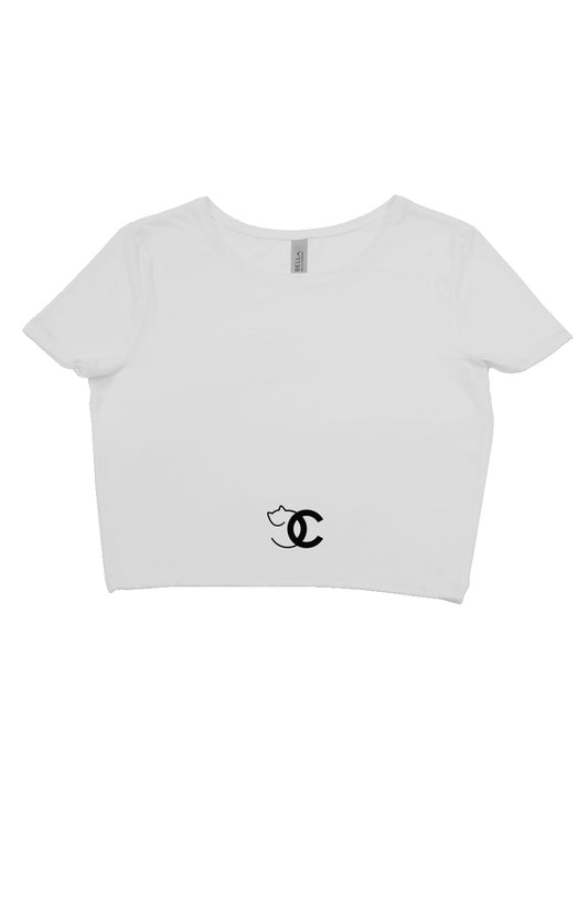 CNC luxury embroidered ladies crop tee